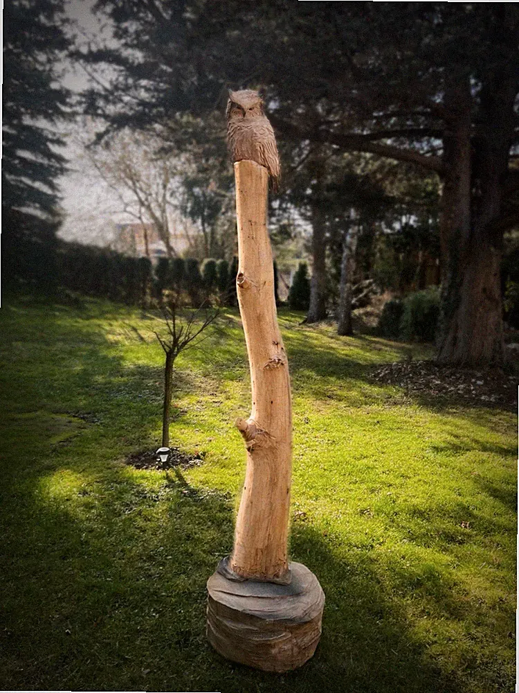 Eulen Figur 2m Garten Frühling Möbel Geschenk Geschenkidee Geburtstag Kunst Haus