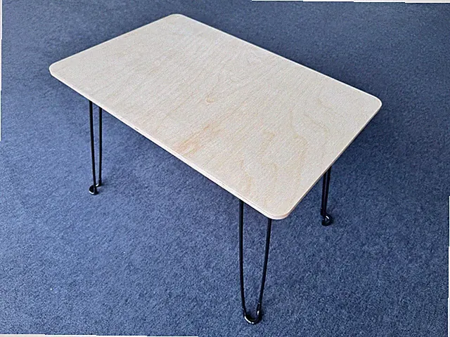 Eurobox Deckel / Tisch , Campingtisch aus Holz Unbehandelte Oberfläche 40 x 60cm
