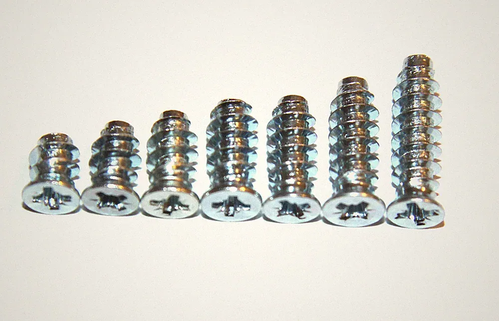 Euroschrauben Möbelschrauben Scharnierschrauben Schraube 6,3mm verzinkt 9-25 mm