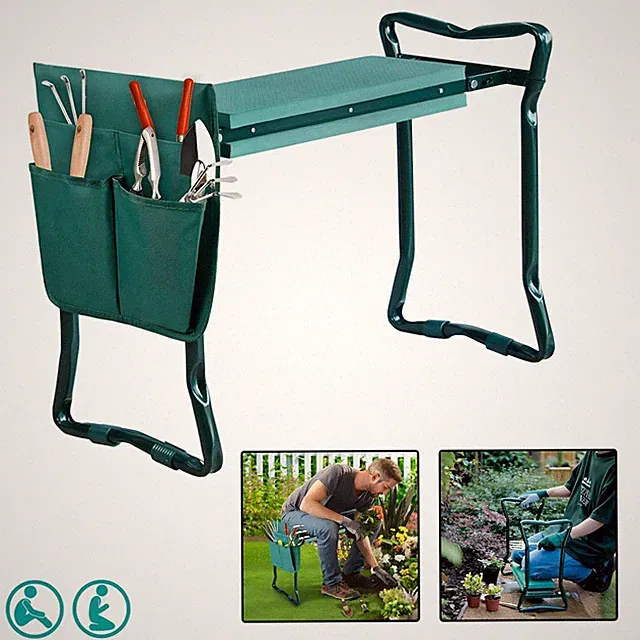 Faltbar Arbeitshocker Gartenbank Gartenhocker Sitzbank 2 in 1 Garten Max 150kg