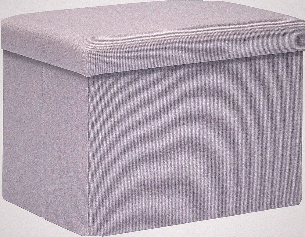 Faltbarer Aufbewahrungshocker Grau 42x32x32 cm Sitzbank mit Stauraum