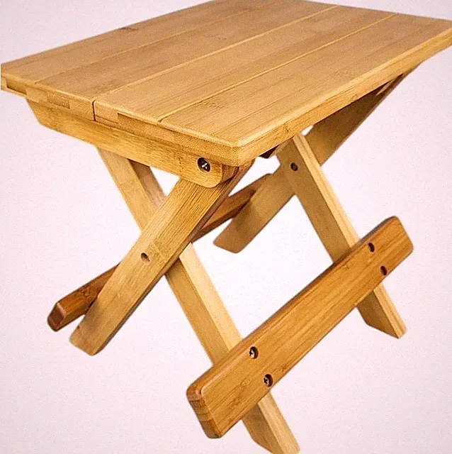 Faltbarer Hocker, Klappstuhl 23 x 28 x 30 cm, Holz