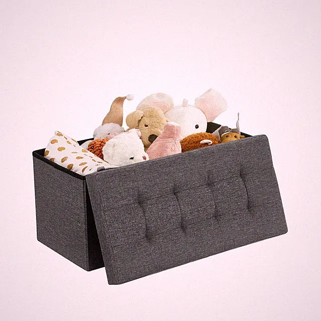 Faltbarer Sitzhocker Sitzbank Aufbewahrungsbox Hocker Ottomane SONGMICS LSF46GYZ