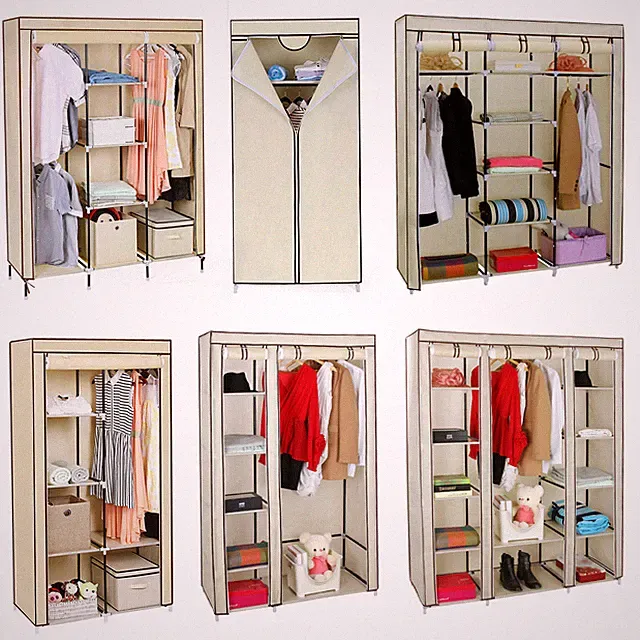 Faltschrank Kleiderschrank Stoffschrank Garderobe Campingschrank Wohnzimmer