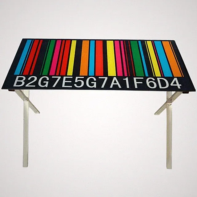 Farbiger Schreibtisch mit Tischplatte aus gehärtetem Glas, 8 mm, 120 x 70 x 7...