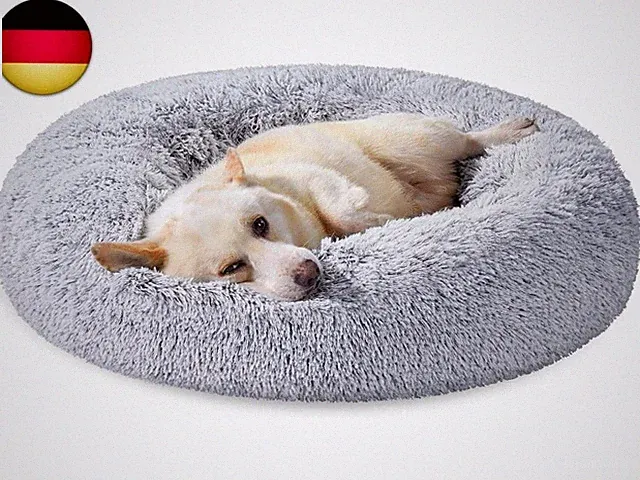 Feandrea Hundebett flauschig, Katzenbett, Donut Kissen, waschbar, Polsterung in