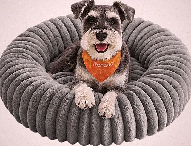 Feandrea Hundebett, großes Katzenbett, 70 cm Durchmesser, Hundekörbchen, H