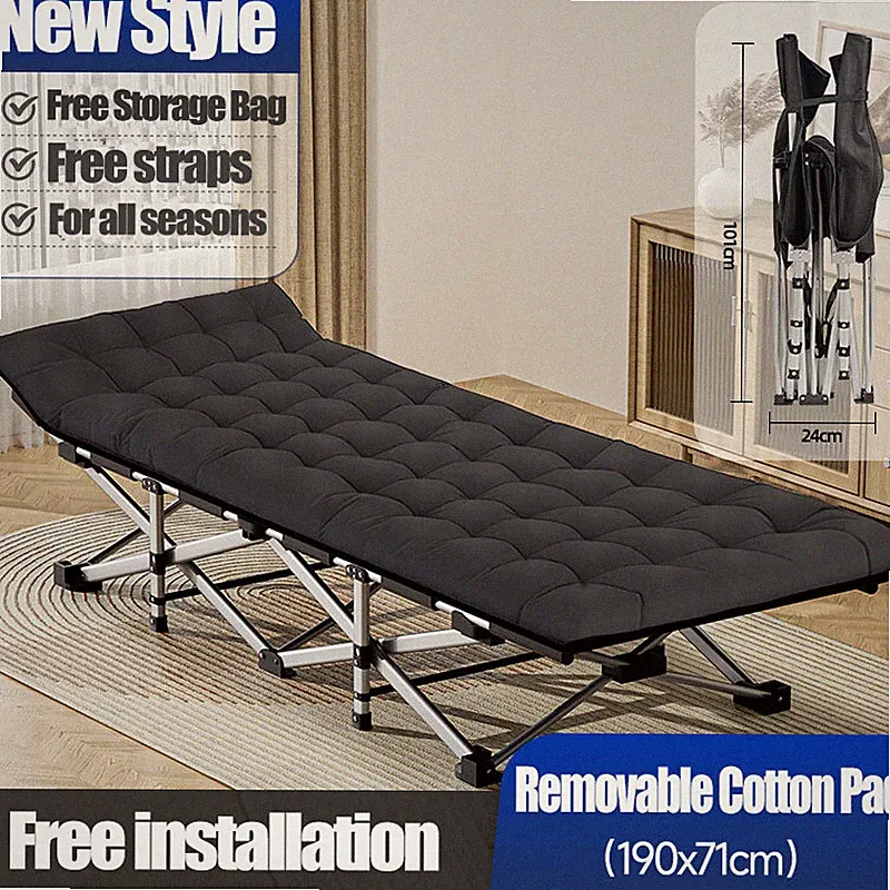 Feldbett mit Matratze Campingbett Gästebett Gartenliege klappbar Bett 190x68 cm