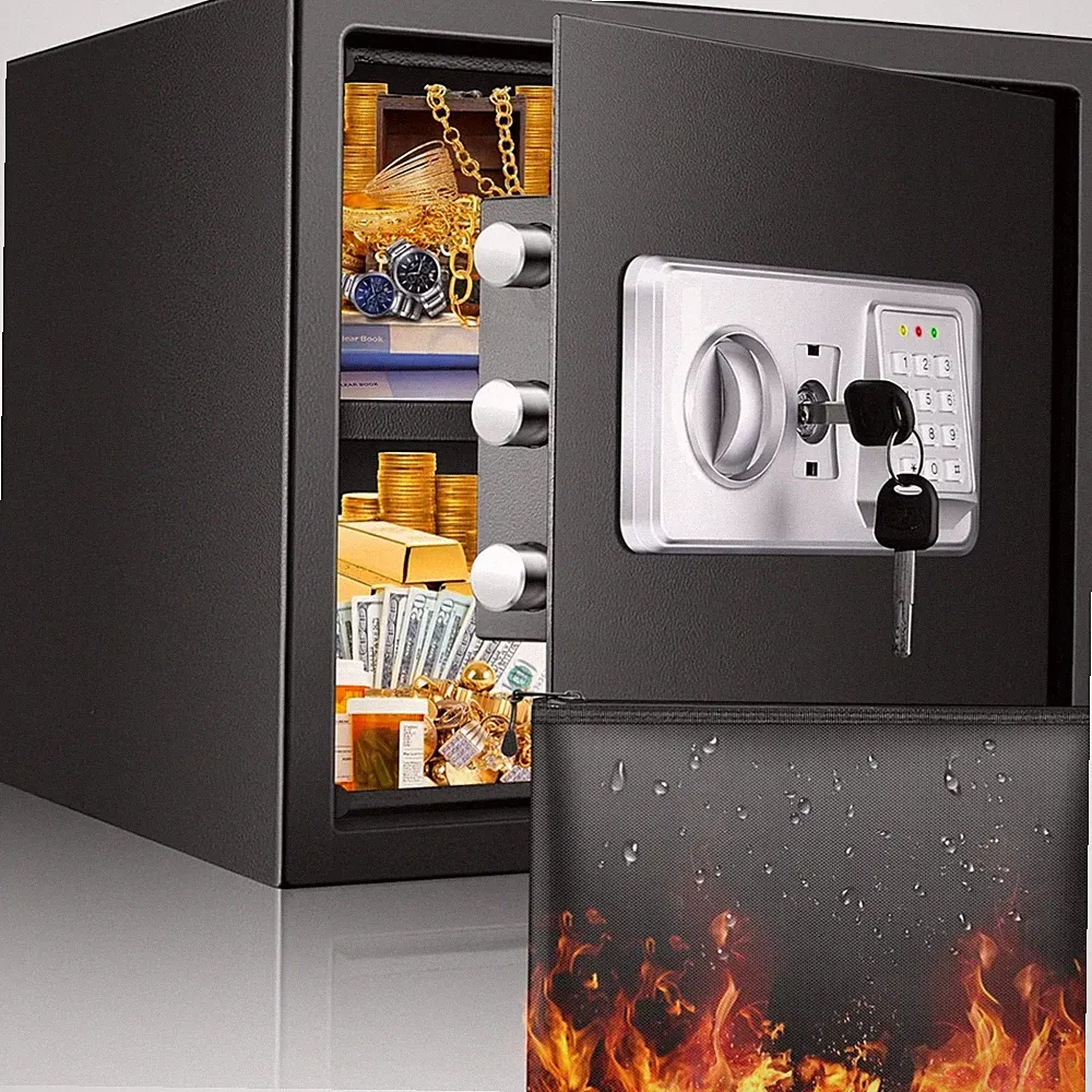 Feuersichere 30L Wandtresor mit Alarm & Silent Mode, Digitales Möbeltresor fü...
