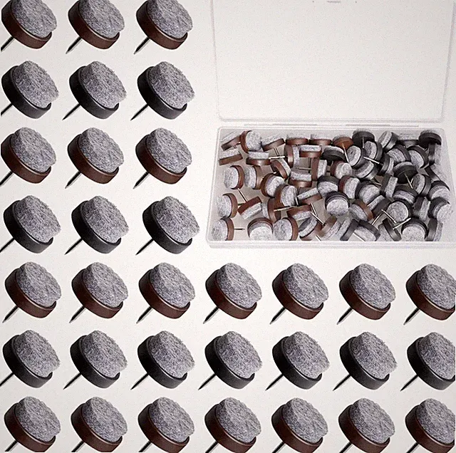 Filzgleiter Nägel 20mm Tischbein Stuhlgleiter Parkett 60 Stück Braun Schwarz