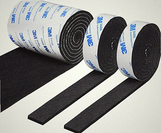 Filzgleiter Selbstklebend, 3 Rollen Filz (120 * 10cm *1er / 120 * 2cm *2er)
