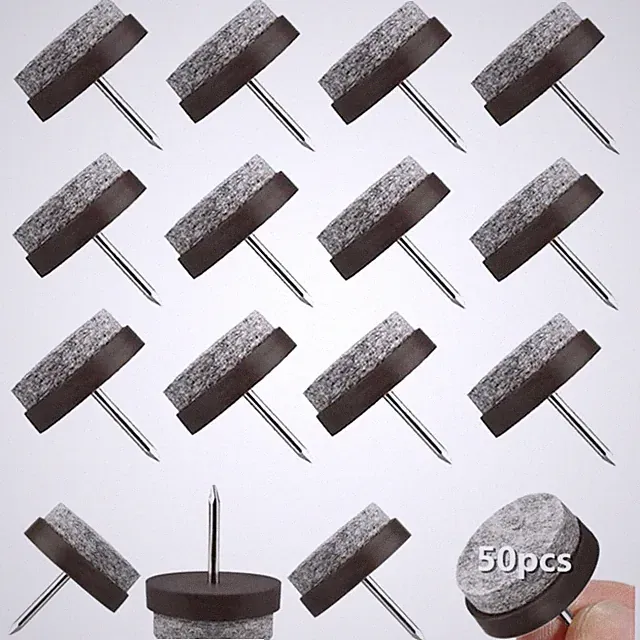 Filzgleiter Stuhl 50 Stück Rund Ø22mm Profi Möbelgleiter Rutschfest Laminat P...