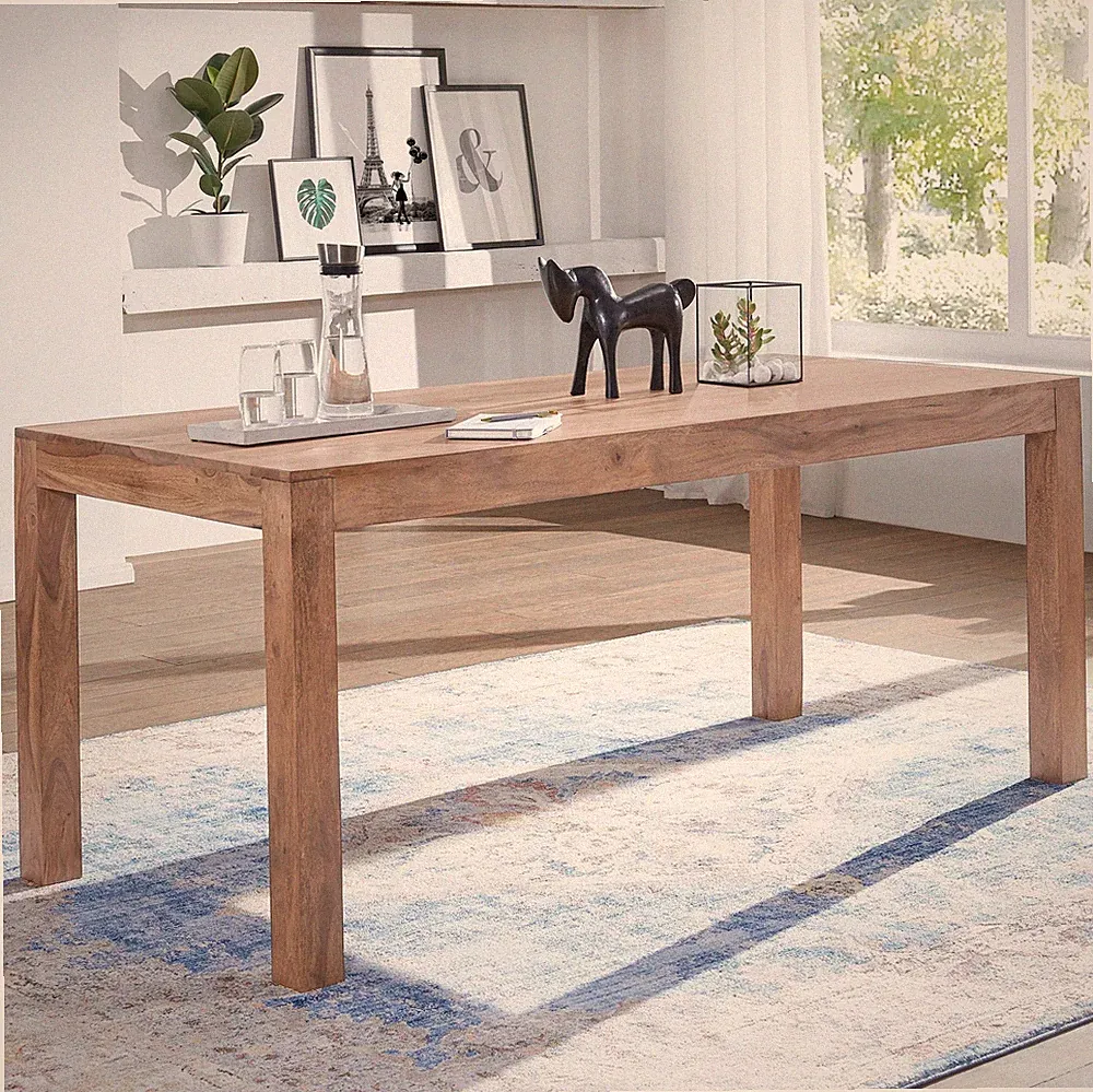 FineBuy Esstisch Massiv 120 x 60 cm Tisch Massivholz Esszimmertisch Küchentisch