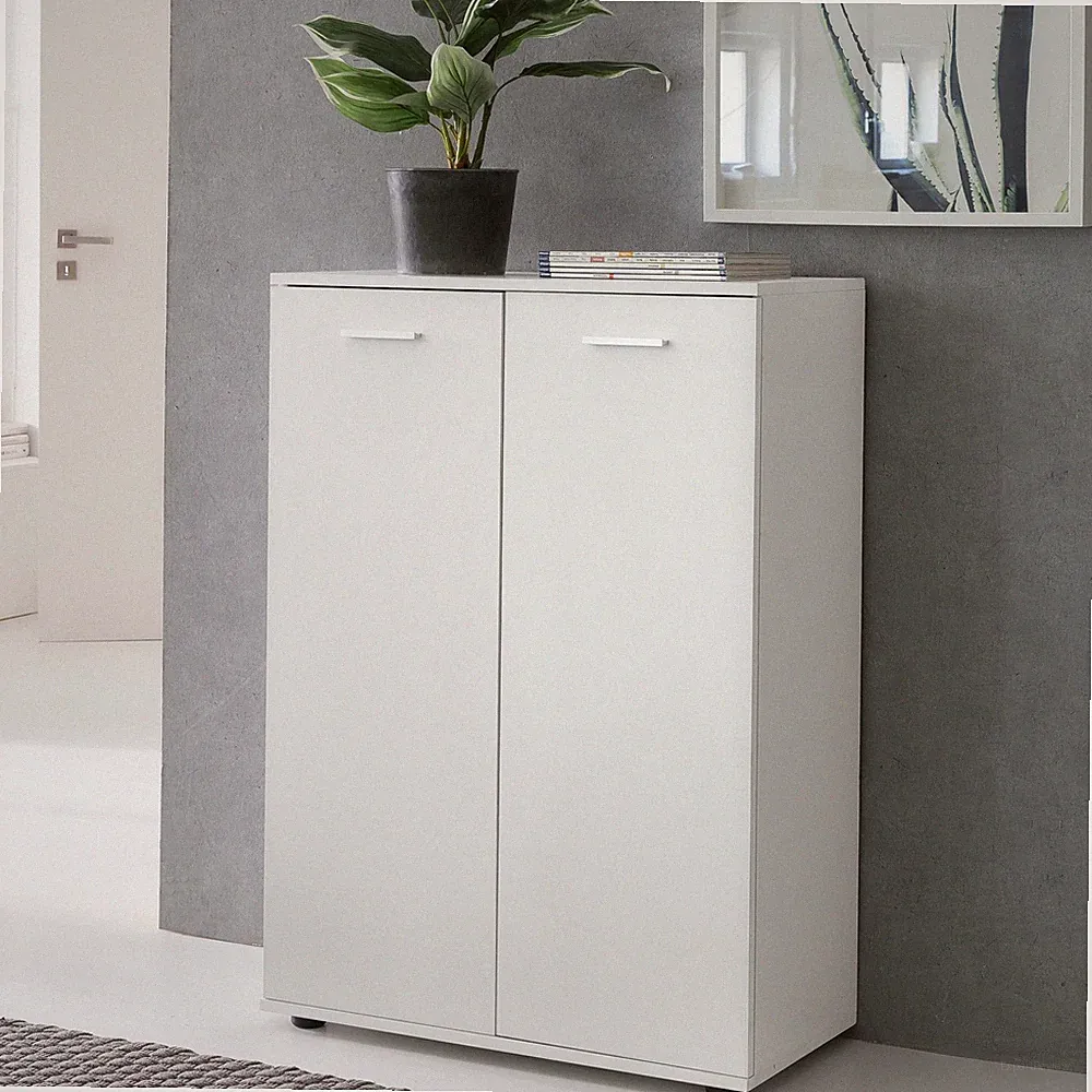 FineBuy Kommode Anrichte Sideboard Holz Flurschrank mit Türen Flurmöbel Modern