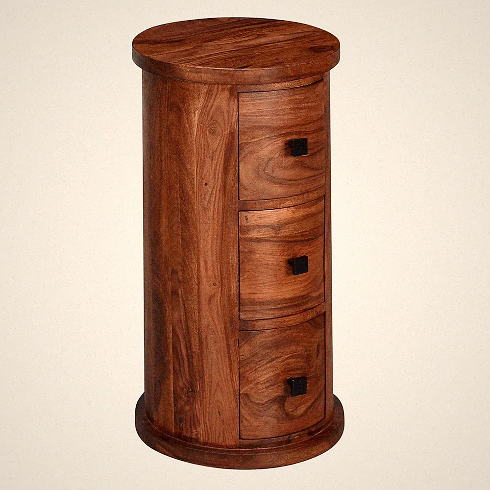 FineBuy Kommode mit Schubladen Sideboard Holz Massiv Beistellschrank Sheesham
