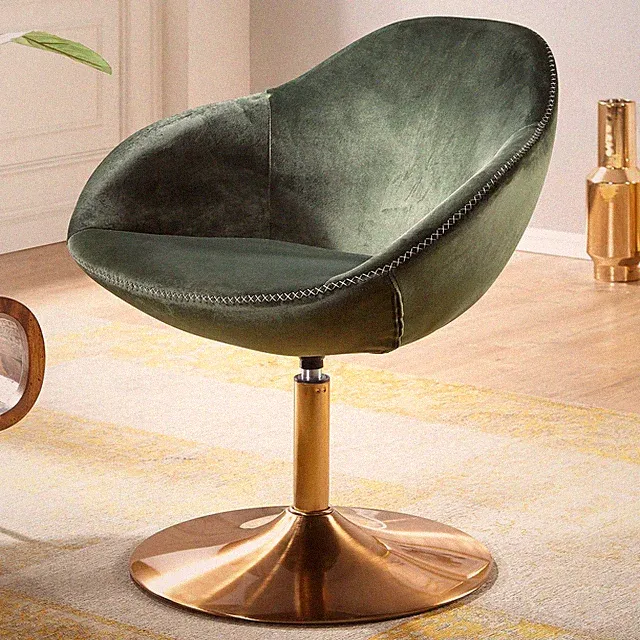 FineBuy Loungesessel SIRAN Drehstuhl Clubsessel Samt Cocktailsessel Barsessel