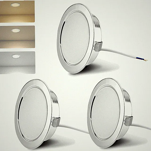 Flache LED Möbeleinbauleuchte 230V 3.5W 3 Farbtemperatur 3000K/4000K/6000K G4...
