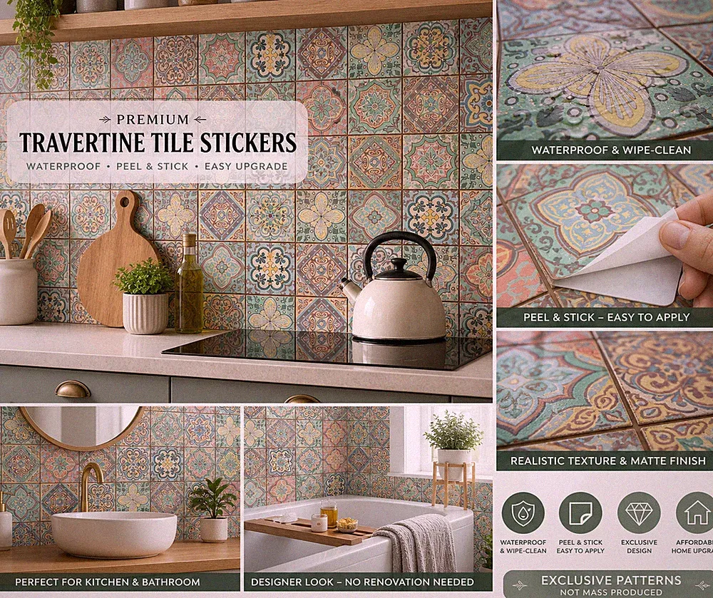 Fliesenaufkleber Transfers Wand Vintage Viktorianisch Marokkanisch Retro Mosaik