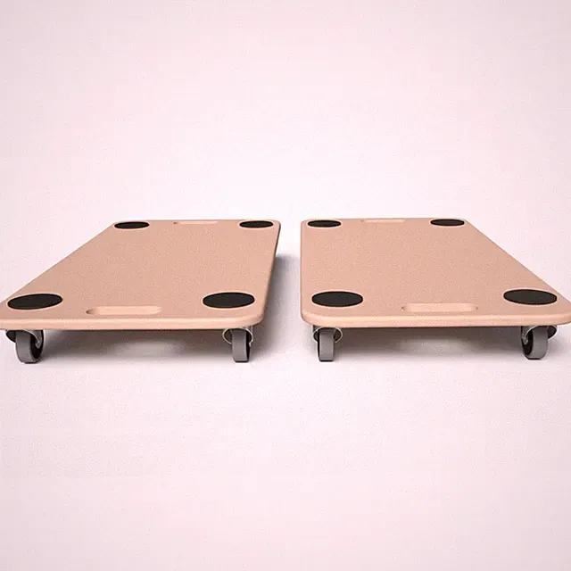 FLINKO Transportroller 2 Stück Möbelroller für 250 kg Rollbrett MDF