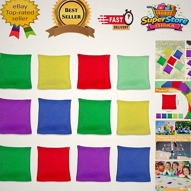 Flintronic 12 Stück Mini Sitzsäcke - ungiftiger Spaß für Kinderpartys "