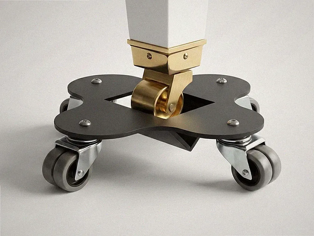 Flügeltransportrollen 3 Stk. , Rollen für Flügel, Transportrollen, Möbelroller