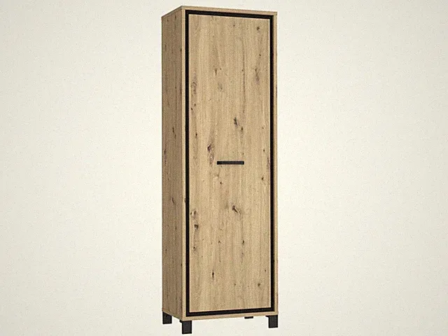 Flurschrank Garderobenschrank TRONDHEIM TDHS811-C773 Eiche Artisan / Schwarz