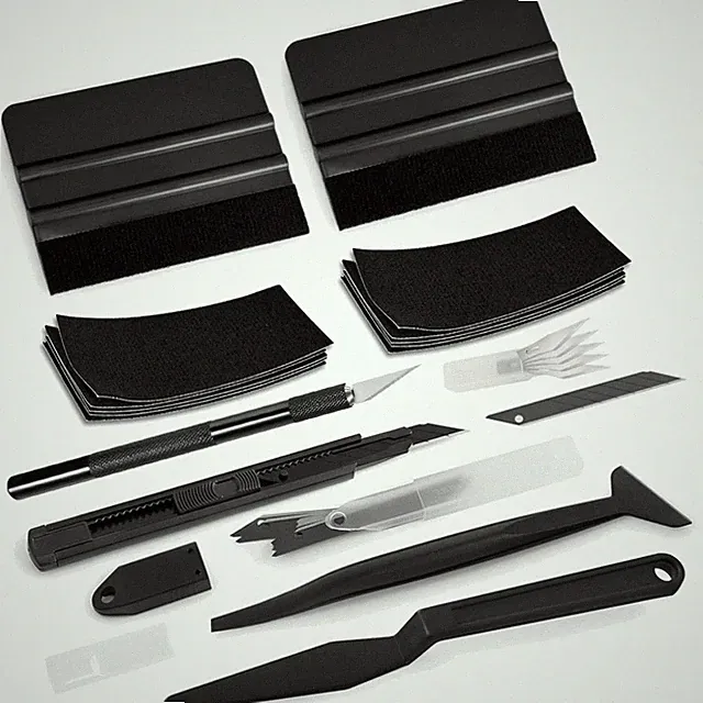 Folierungs Werkzeug Set Rakel Cuttermesser Vinylfolie Fensterfolie Küchenfolie