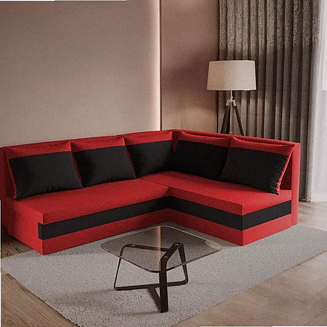 FORNIRO 24 Hugo L Ecksofa mit Schlaffunktion und Bettkasten - Couch - Eckcouch
