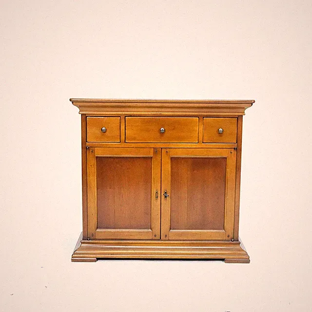 Französische Kommode Kischholz mit Schubladen & Türen Sideboard massiv