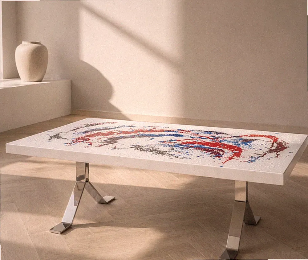 Französischer Designer Couchtisch Wohnzimmertisch – Vallauris, 1970er, signiert