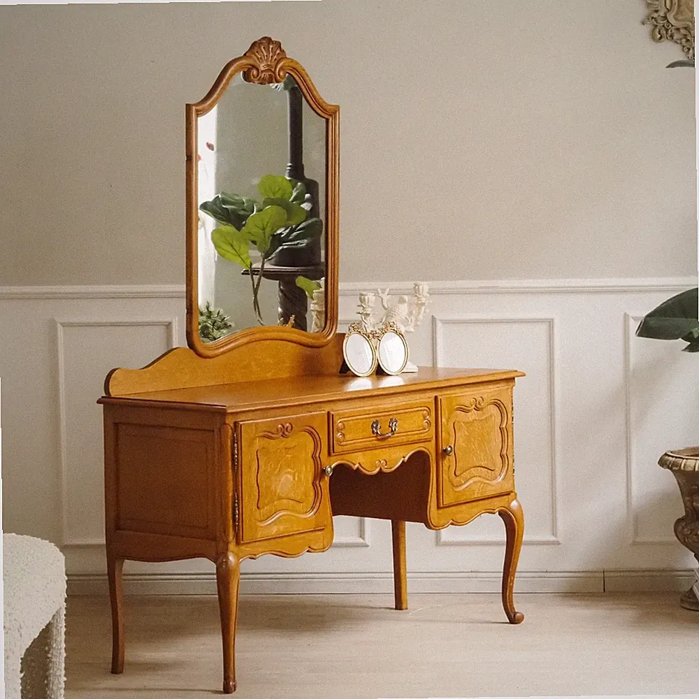 Französischer Frisiertisch Louis XV Schminktisch Spiegelkommode Schlafzimmer