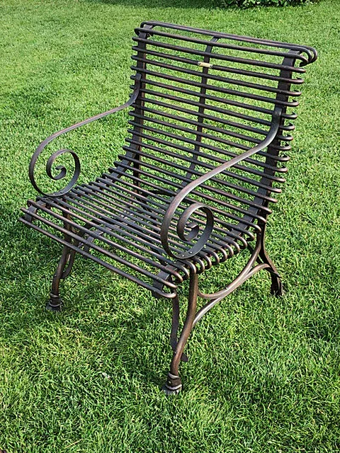 Französischer Gartensessel SABOT, Schmiedeeisen, Klassik