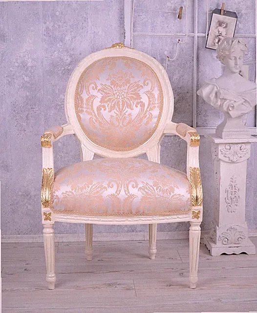 Französischer Medaillonstuhl Barocksessel Sessel Barock Barockstuhl Polsterstuhl