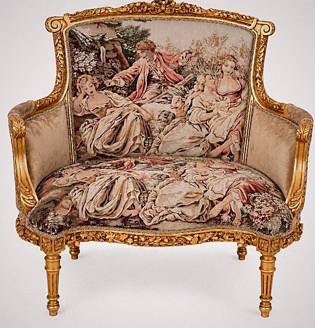 Französisches Kanepee Antik – Rokoko Sofa Chateau Stil