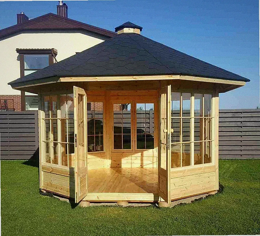 Freizeithütte Gartenlaube Pavillon Sommerhaus Gartenpavillon Sitzpavillon