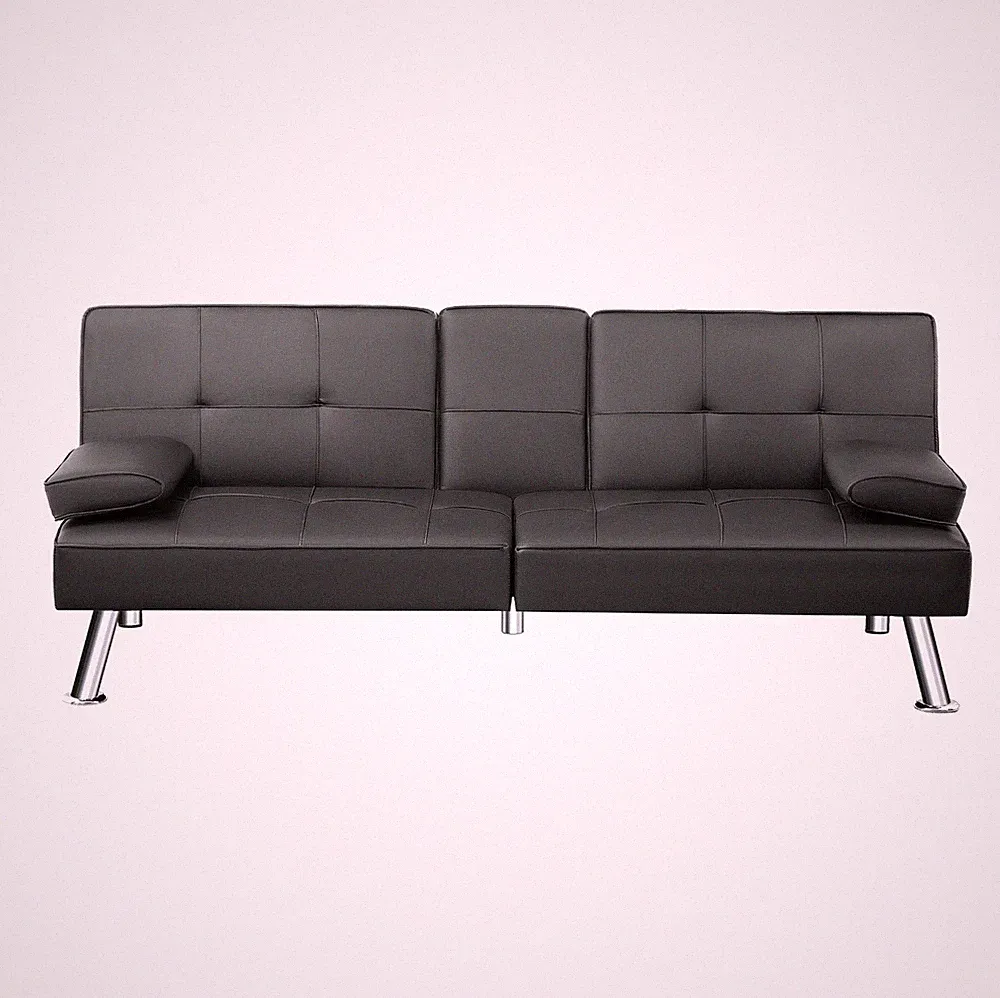 FURNIFY® Schlafsofa LINN 170 cm aus Kunstleder Klappsofa mit Schlaffunktion