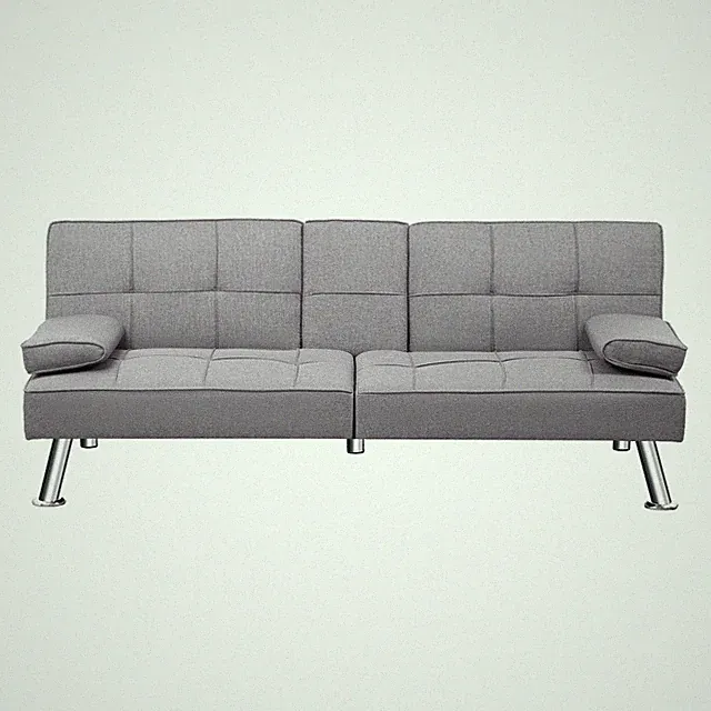 FURNIFY® Schlafsofa LINN 170 cm mit Stoffbezug Klappsofa mit Schlaffunktion Grau