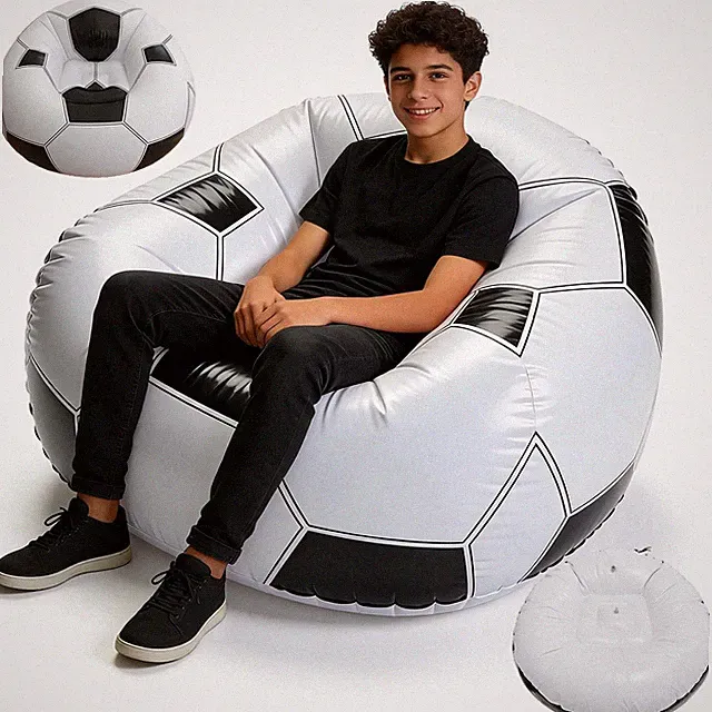 Fußball Sitzsack Aufblasbarer Sessel Fußball Luftsessel Faltbares PVC Sofa