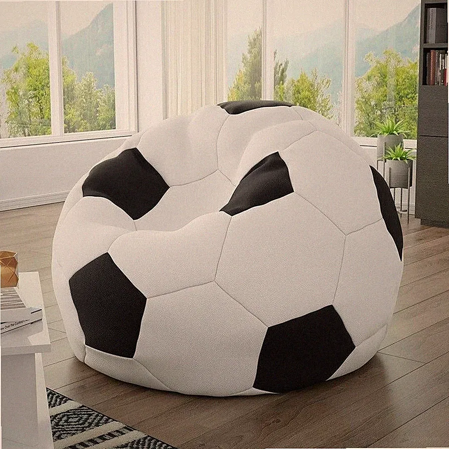 Fußball Sitzsack Dysania 500L Sitzkissen Gamer Kissen Bodenkissen BallHocker M24
