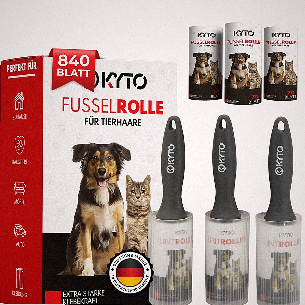 Fusselrolle 840 Blatt Flusenbürste Tier Haare Möbel Sofa 12x | 20x Nachfüllset