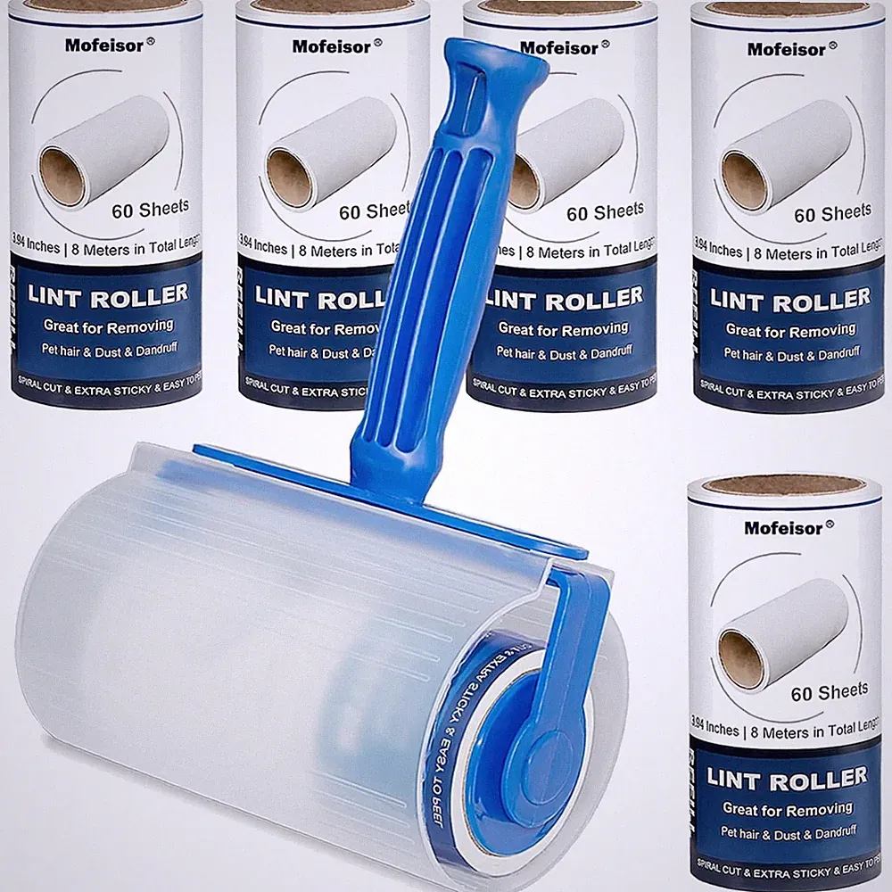Fusselrolle Tierhaare Kleidung Möbel Staub 360 Blatt Rolle für Haustiere