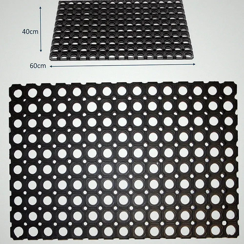 Fußmatte Gummi Türmatte 40x60cm Gummimatte Fußabtreter Schmutzfangmatte Außen