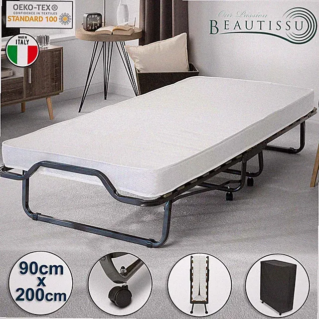 Gästebett Klappbett Bett Klappbar Feldbett Liege Klappmatratze Faltbett 90x200cm