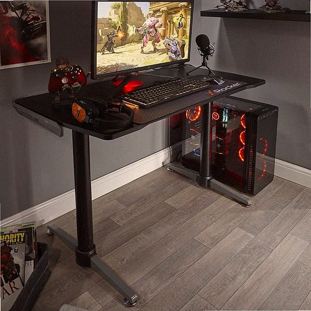 Gaming Schreibtisch Gaming Tisch PC Tisch Computertisch X Rocker Panther Carbon