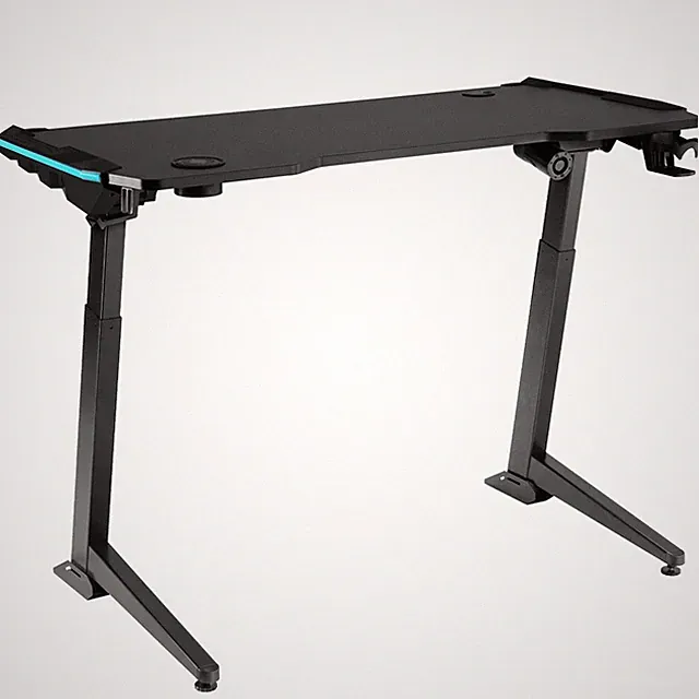 Gaming Tisch mit LED höhenverstellbar Gamer Computer PC Schreibtisch Bürotisch