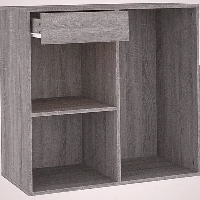 Garderobe Grau Sonoma 80x40x75 Cm Spanplatte