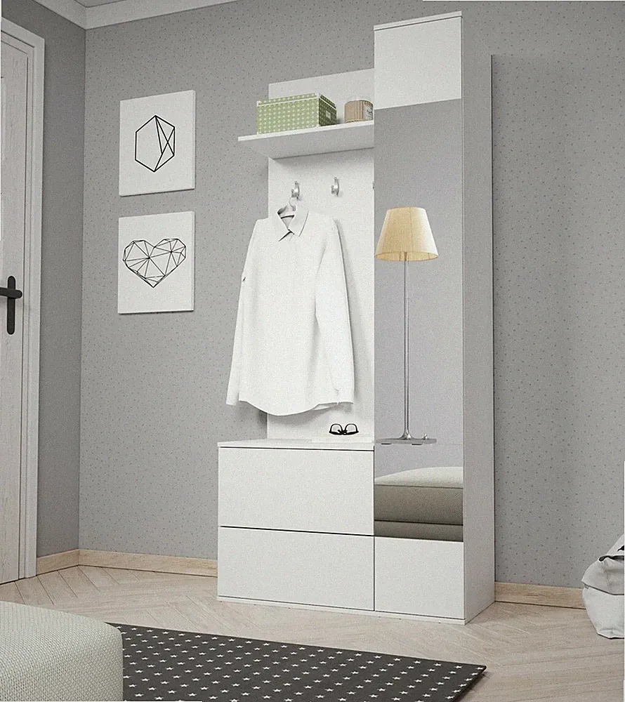 Garderobe GREEN Diele Flur Schuschrank Kleiderpaneel Flurgarderobe Flurmöbel