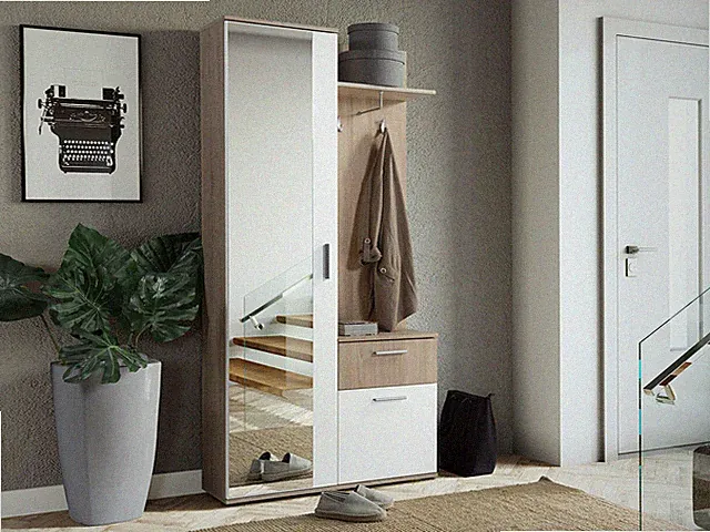 Garderobe-Set Astron Möbel-Set Kleiderständer Flurmöbel Schuhschrank M24