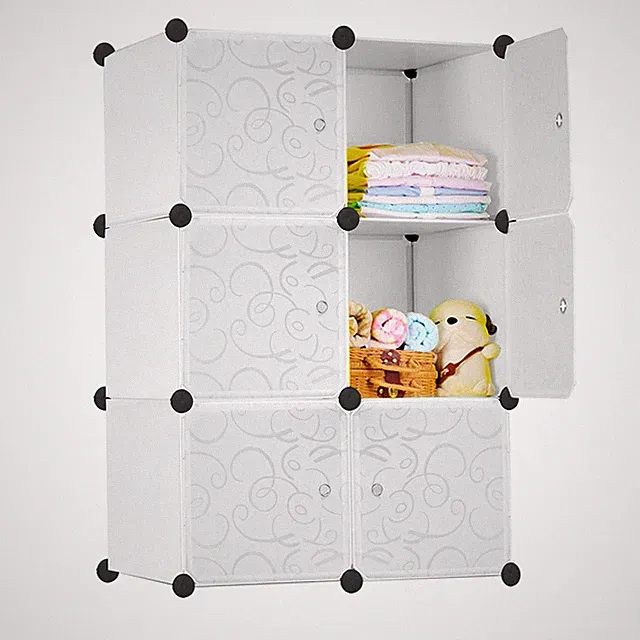 Garderobe Steckregal Kleiderschrank Aufbewahrung DIY Badregal PP-Platten Schrank