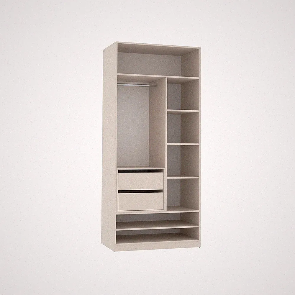 Garderoben-Set TRES 13C offener Kleiderschrank 90x206cm Kleiderstange Schublade